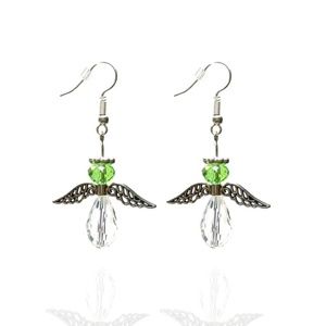 Angel Earrings Green